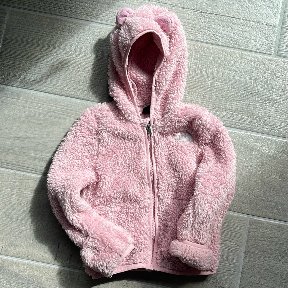 Infant The North Face fleece sweater 18-24 months. Pink